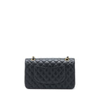 CHANEL MEDIUM CLASSIC DOUBLE FLAP BAG CAVIAR BLACK GHW (MICROCHIP)