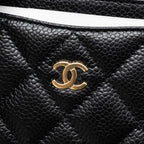 CHANEL CLASSIC CARD HOLDER CAVIAR BLACK GHW (MICROCHIP)