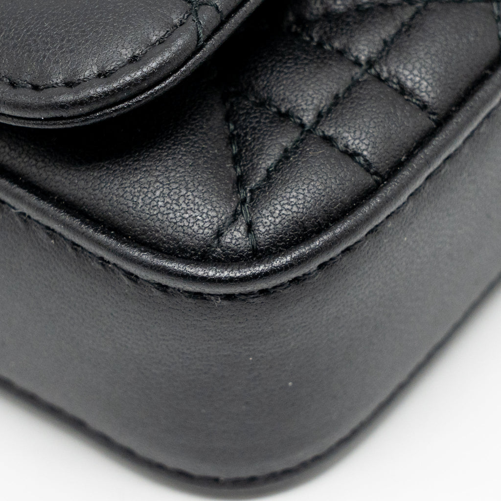 DIOR MY DIOR - DIOR TALK PHONE POUCH LAMBSKIN BLACK LGHW