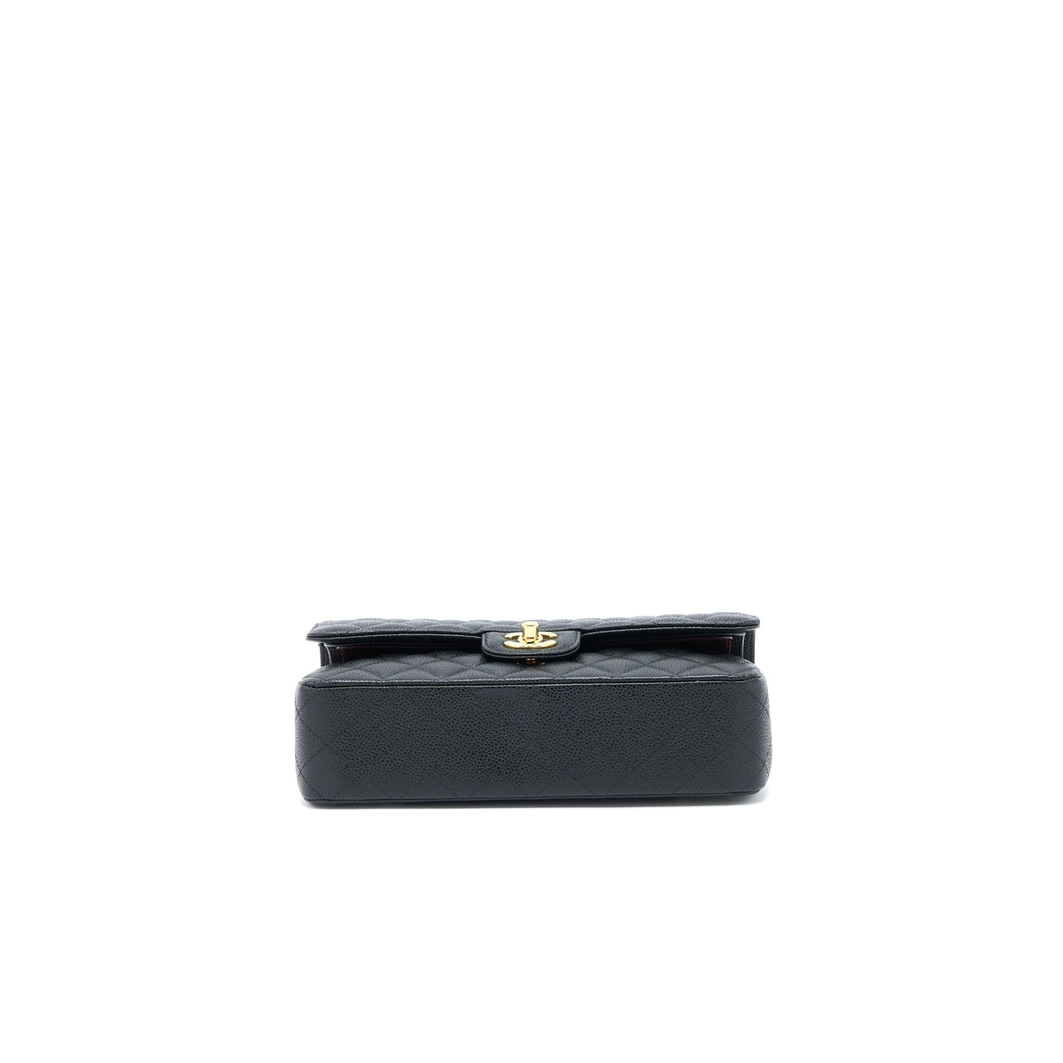 CHANEL MEDIUM CLASSIC DOUBLE FLAP BAG CAVIAR BLACK GHW (MICROCHIP)