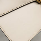Gucci Medium Sylvie Shoulder Bag Calfskin White GHW