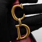 DIOR MINI SADDLE BAG GRAINED CALFSKIN RED GHW