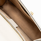 Gucci Medium Sylvie Shoulder Bag Calfskin White GHW