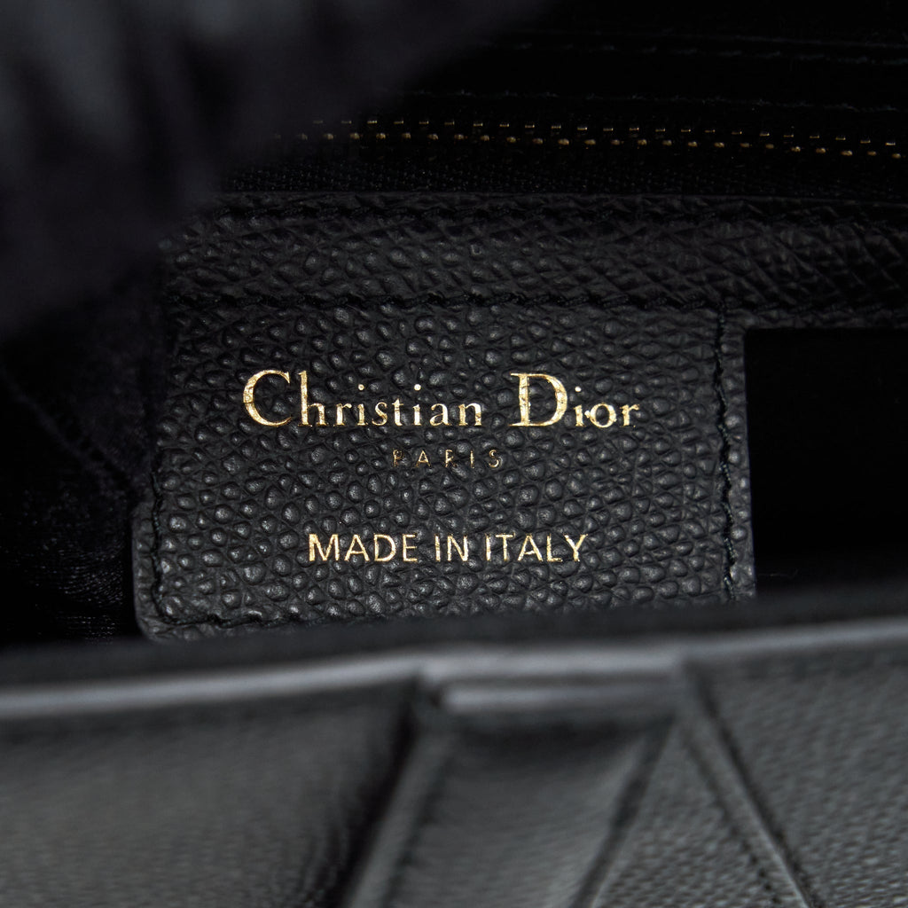 DIOR MEDIUM SADDLE BAG GRAINED CALFSKIN BLACK GHW