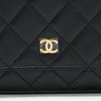 CHANEL CLASSIC WALLET ON CHAIN CAVIAR BLACK GHW