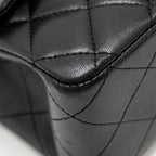 CHANEL MEDIUM CLASSIC DOUBLE FLAP BAG LAMBSKIN BLACK SHW