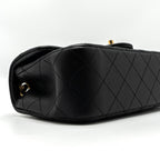 CHANEL 23K PEARL CRUSH MINI RECTANGULAR FLAP BAG LAMBSKIN BLACK GHW (MICROCHIP)