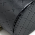 CHANEL SMALL VANITY WITH CHAIN LAMBSKIN BLACK LGHW