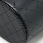 CHANEL SMALL VANITY WITH CHAIN LAMBSKIN BLACK LGHW