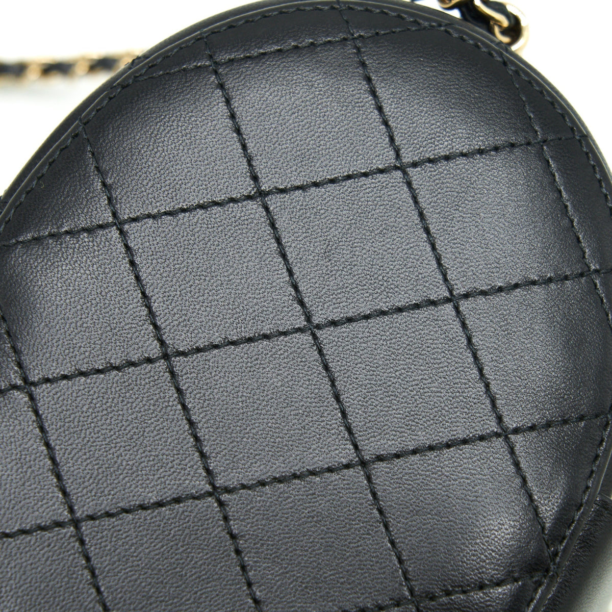 CHANEL SMALL VANITY WITH CHAIN LAMBSKIN BLACK LGHW