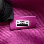 Chanel Polly Pocket Mini Round Hobo Bag Caviar Dark Pink GHW (Microchip)