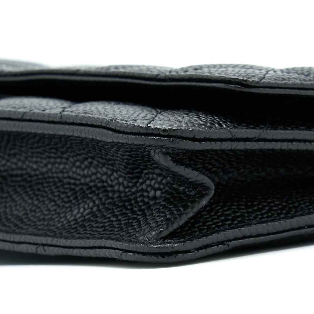CHANEL CLASSIC WALLET ON CHAIN CAVIAR BLACK SHW