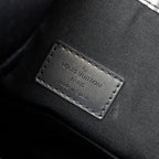 LOUIS VUITTON MESSENGER SHOULDER BAG LEATHER DARK GREY SHW