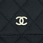 CHANEL CLASSIC WALLET ON CHAIN CAVIAR BLACK SHW