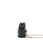 CHANEL 22S PEARL CRUSH BUCKET BAG LAMBSKIN BLACK BRUSHED GHW (MICROCHIP)
