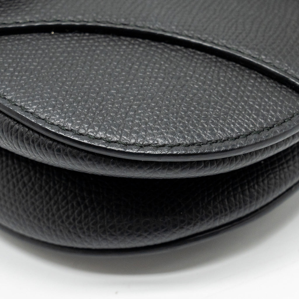 DIOR MINI SADDLE BAG CALFSKIN BLACK GHW