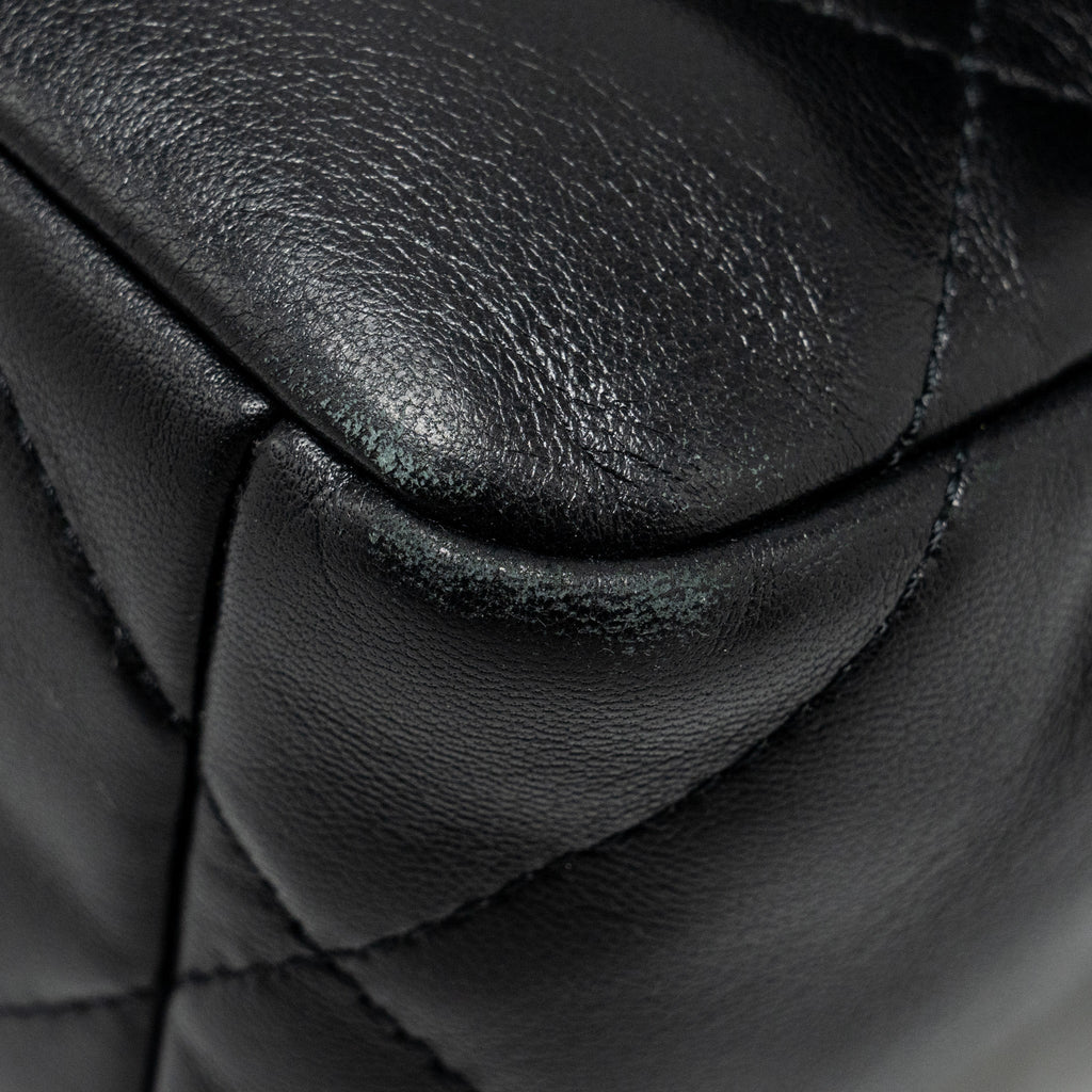 CHANEL SMALL 19 BAG LAMBSKIN BLACK MULTICOLOR HARDWARE
