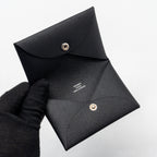 Hermes Calvi Card Holder Epsom Black SHW