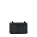 CHANEL SMALL CLASSIC DOUBLE FLAP BAG CAVIAR BLACK GHW (MICROCHIP)