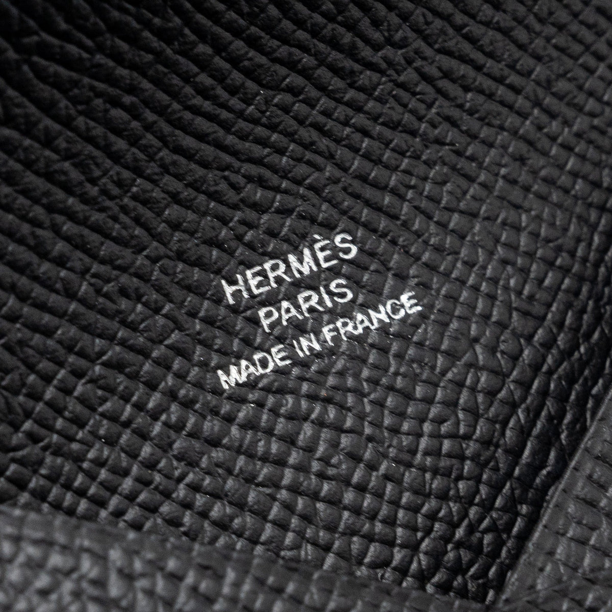 Hermes Calvi Card Holder Epsom Black SHW