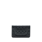 CHANEL CLASS WALLET ON CHAIN CAVIAR BLACK GHW (MICROCHIP)