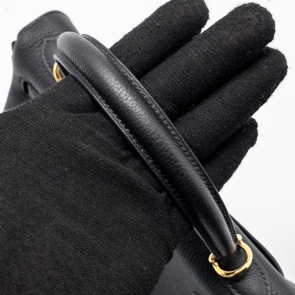 Hermes Kelly 25 Togo Black GHW