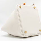 HERMES PICOTIN 18 LOCK BAG CLEMENCE GRIS PALE GHW