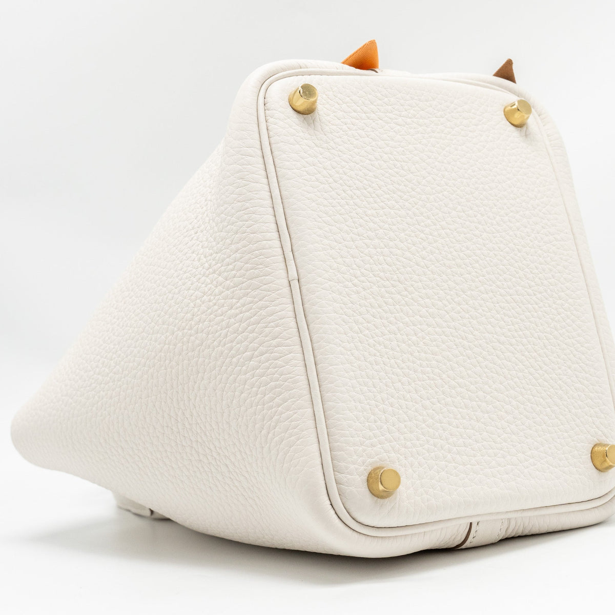 HERMES PICOTIN 18 LOCK BAG CLEMENCE GRIS PALE GHW