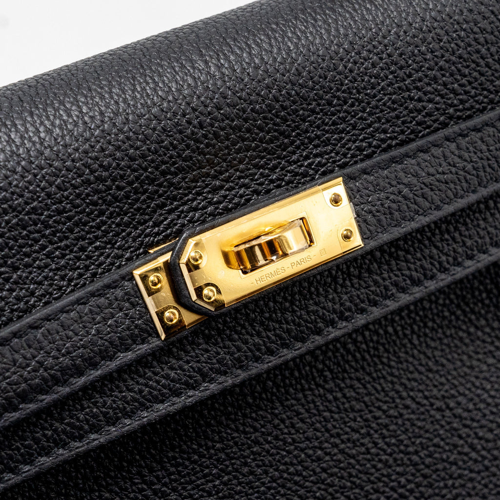 Hermes Kelly 25 Togo Black GHW