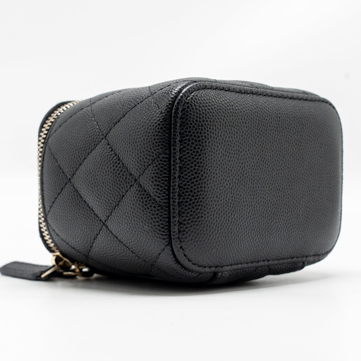 CHANEL CLASSIC SMALL VANITY WITH CHAIN CAVIAR BLACK LGHW