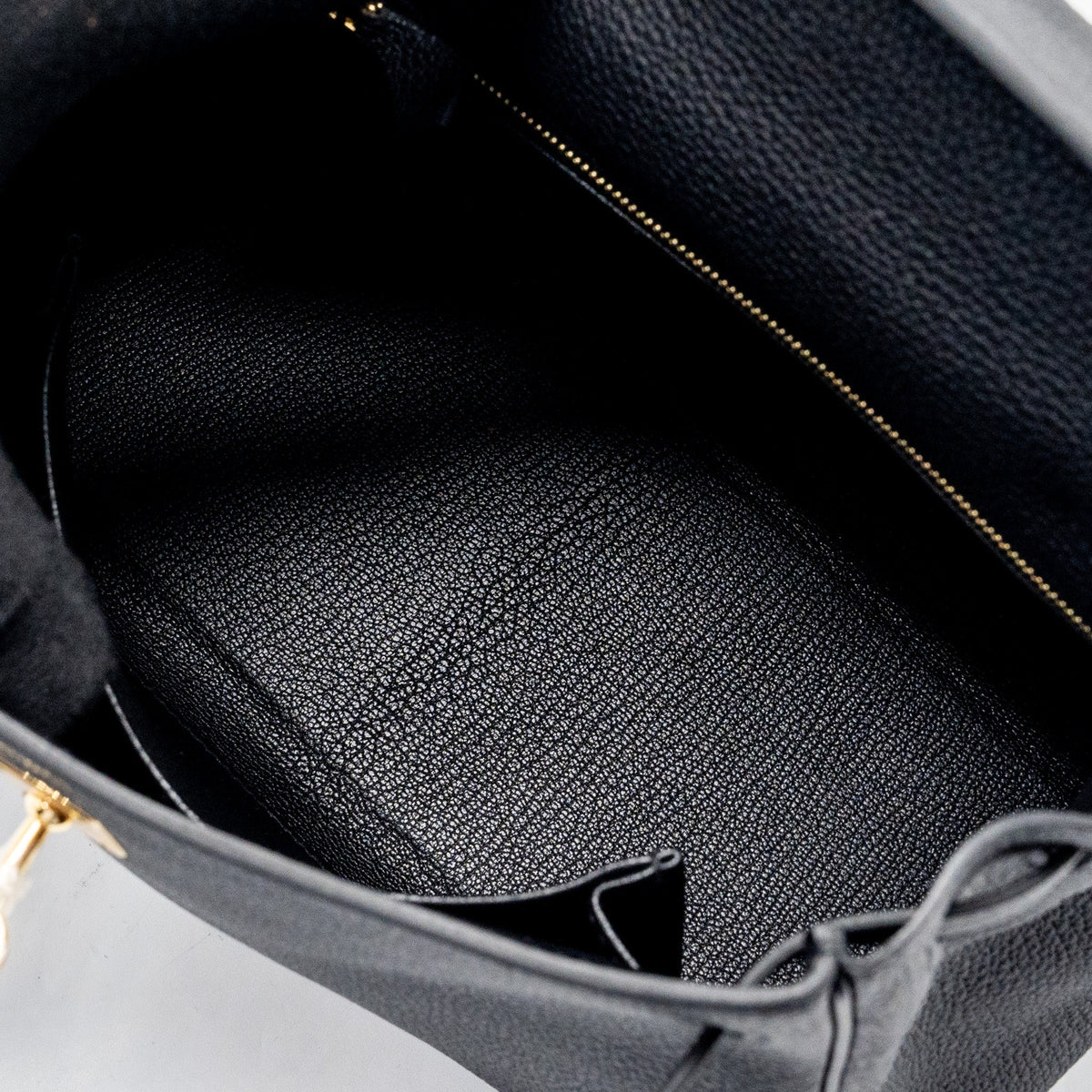 Hermes Kelly 25 Togo Black GHW