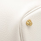 HERMES PICOTIN 18 LOCK BAG CLEMENCE GRIS PALE GHW