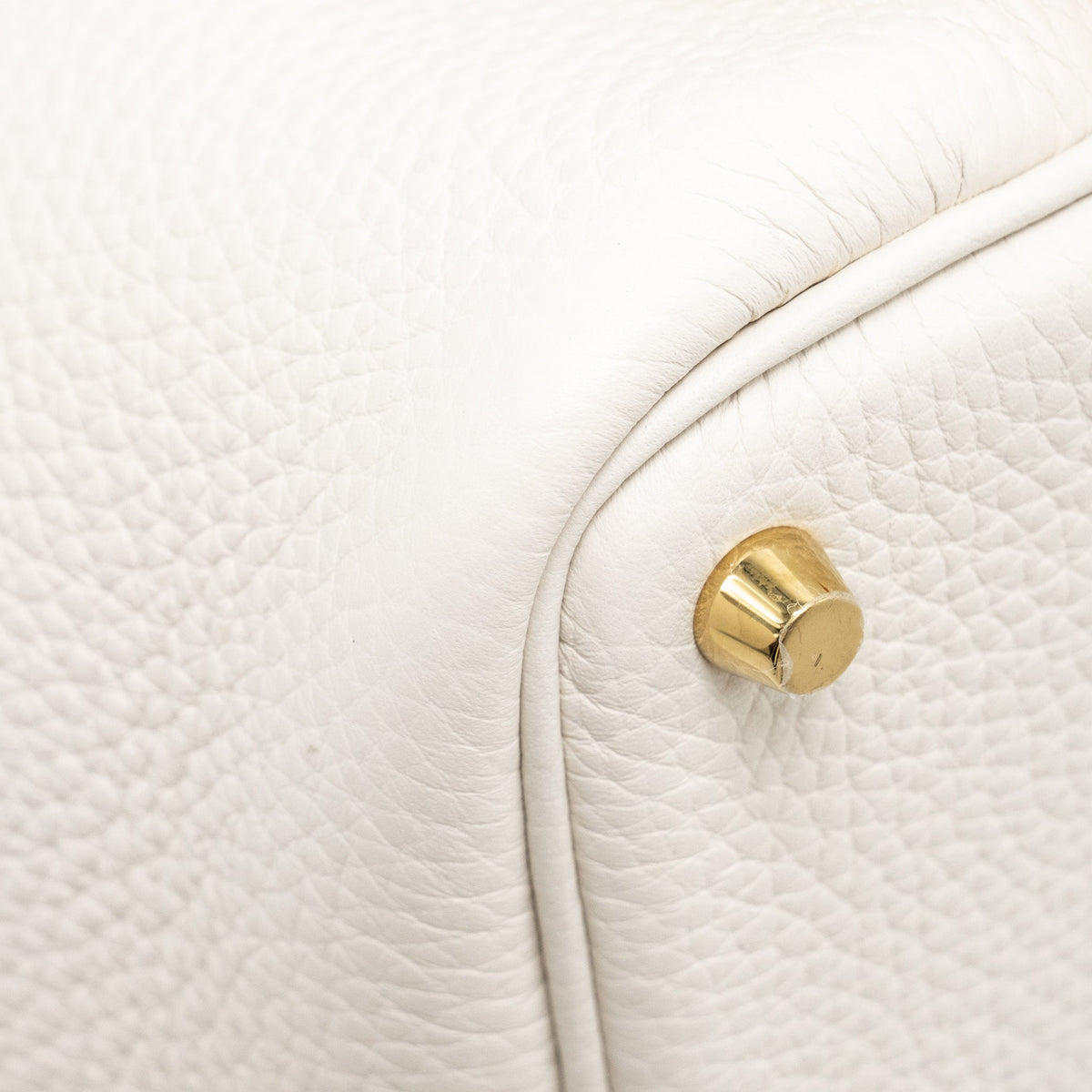 HERMES PICOTIN 18 LOCK BAG CLEMENCE GRIS PALE GHW