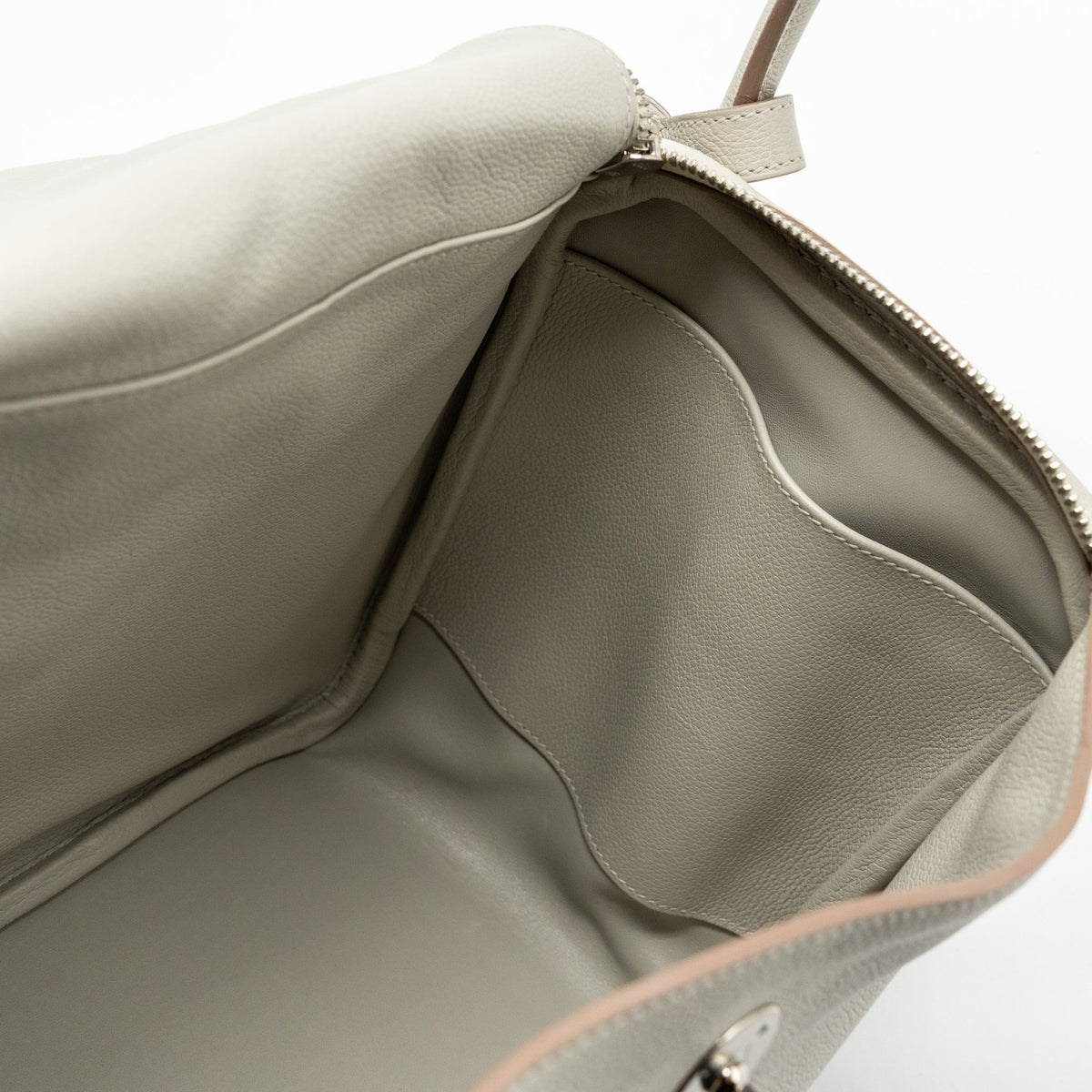 Hermes Lindy 30 Evercolor Gris Pearl SHW