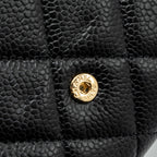 CHANEL CLASSIC LONG FLAP WALLET CAVIAR BLACK GHW