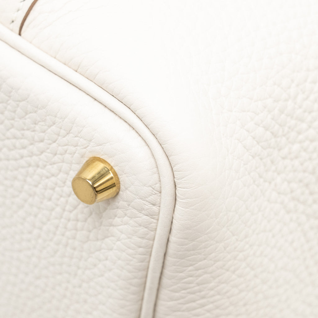 Hermes Picotin 18 Lock Bag Clemence Gris Pale GHW