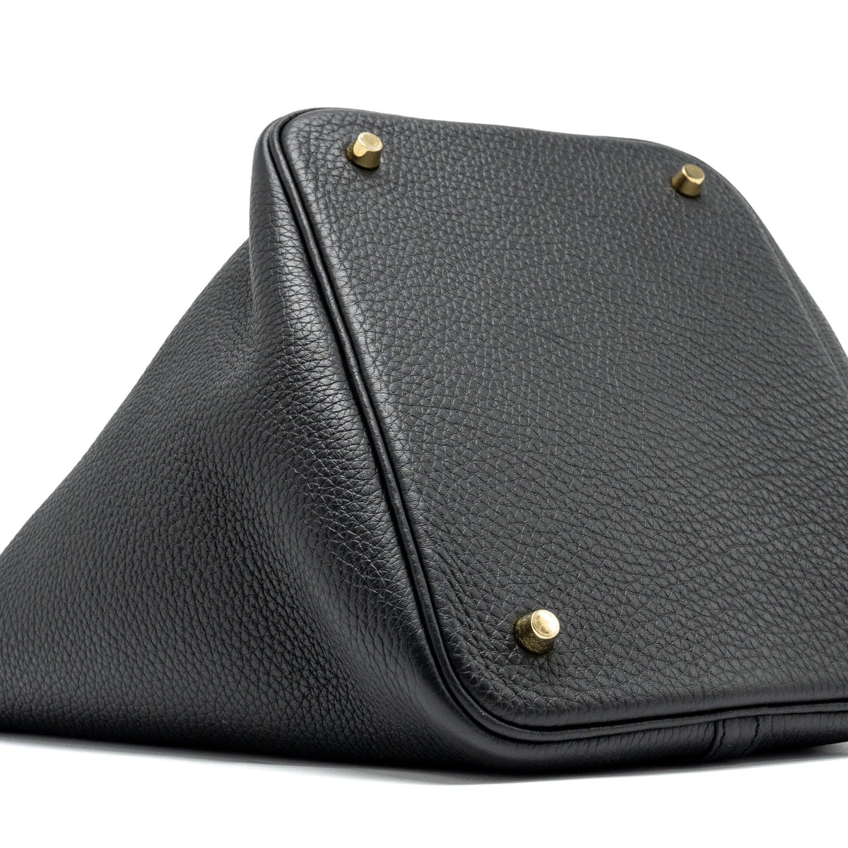 HERMES PICOTIN 22 LOCK BAG CLEMENCE BLACK GHW