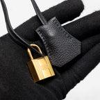 Hermes Kelly 25 Togo Black GHW