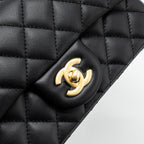 CHANEL 23K PEARL CRUSH MINI RECTANGULAR FLAP BAG LAMBSKIN BLACK GHW (MICROCHIP)