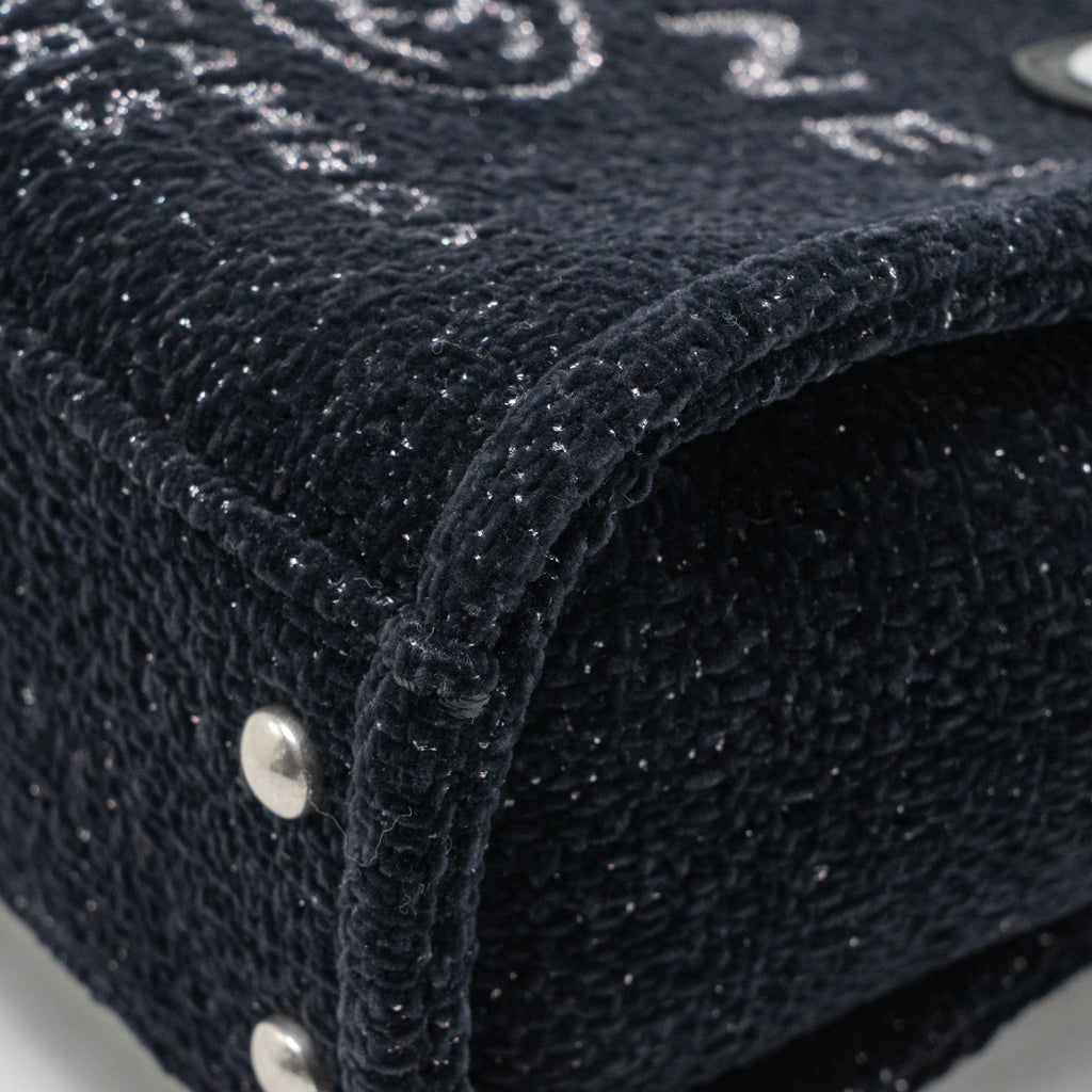 Chanel 26A Mini Deauville Tote Fabric/Leather Black SHW (Microchip)