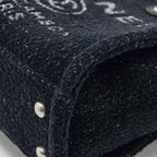 Chanel 26A Mini Deauville Tote Fabric/Leather Black SHW (Microchip)