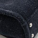 Chanel 26A Mini Deauville Tote Fabric/Leather Black SHW (Microchip)