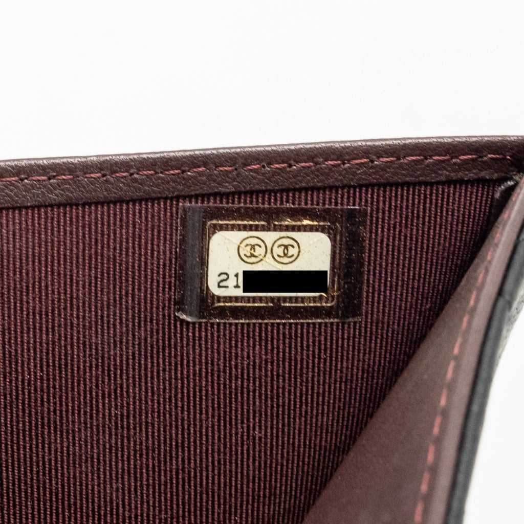 CHANEL CLASSIC SMALL FLAP WALLET LAMBSKIN BLACK LGHW