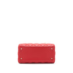DIOR MEDIUM LADY DIOR LAMBSKIN RED GHW