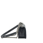 CHANEL SMALL BOY BAG CAVIAR BLACK RUTHENIUM HARDWARE (MICROCHIP)