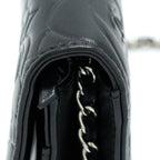 CHANEL CAMELLIA WALLET ON CHAIN LAMBSKIN BLACK SHW
