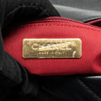 CHANEL SMALL 19 BAG GOATSKIN BLACK MULTICOLOUR HARDWARE