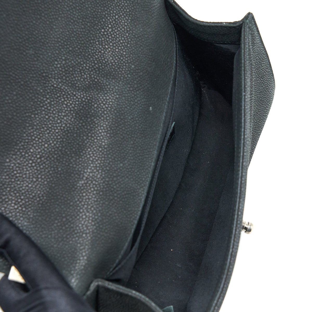 CHANEL MEDIUM BOY BAG GRAINED CALFSKIN BLACK SHW