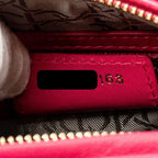 DIOR MEDIUM LADY DIOR LAMBSKIN PINK LGHW