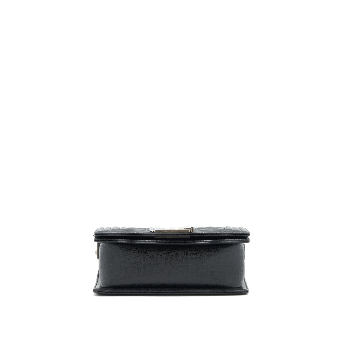 CHANEL SMALL BOY BAG CAVIAR BLACK RUTHENIUM HARDWARE (MICROCHIP)